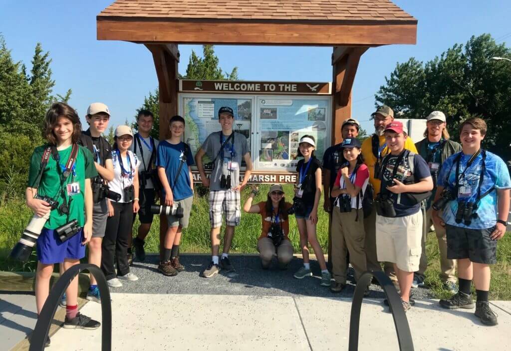 Camp-Avocet-Group-Photo Camp Avocet youth birding camp, American Birding Association. Photo: ABA.