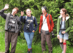 Students at Audubon Youth Birding Camp in Maine. Photo: SMRA/Lewis Lolya.