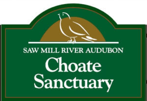 Entrance sign for Choate Sanctuary on Crow Hill Road, just north of Route 133-Millwood Road in the Town of New Castle.