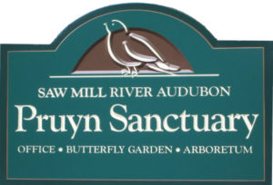 Entrance sign for Pruyn Sanctuary on Route 133-Millwood Road, between Millwood and Mount Kisco, New York. Photo: SMRA/Anne Swaim