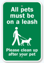 leash All dogs must be leashed in our sanctuaries. Why? Unleashed dogs reduce habitat quality: birds and other wildlife will leave an area where dogs are off leash.
